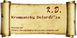Krompaszky Doloróza névjegykártya